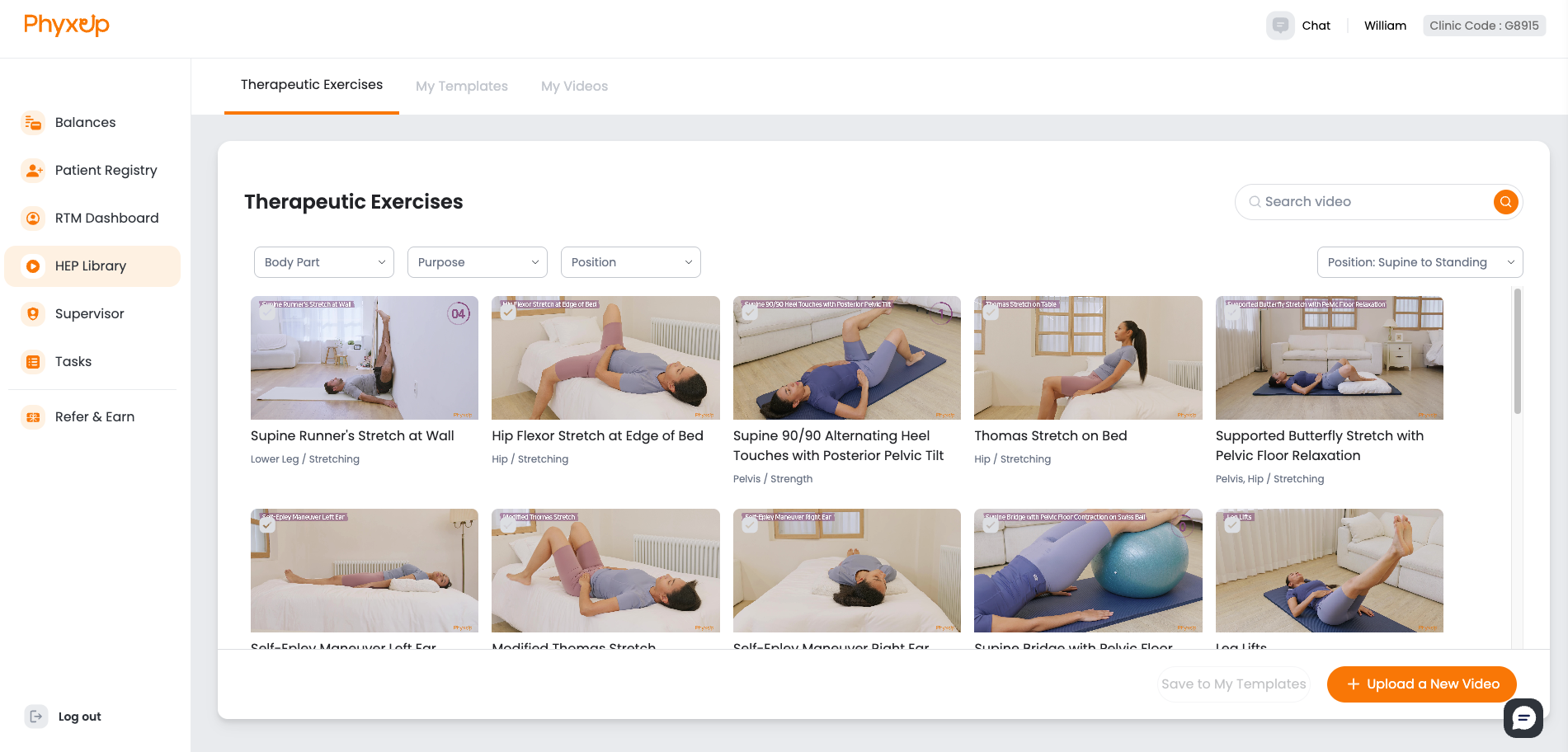 patient dashboard screenshot